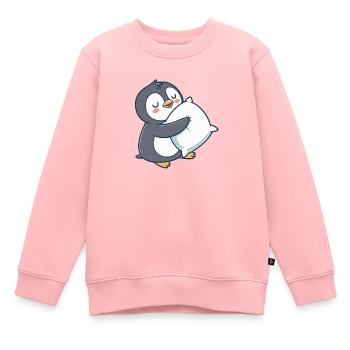Pastell-Kuschelpinguin - Kinder Premium Organic Sweatshirt - Rosa - Vorne - AI Model Kid Female (0cm)