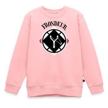 Slinger-Emblem - Kinder Premium Organic Sweatshirt - Rosa - Vorne - AI Model Kid Female (0cm)