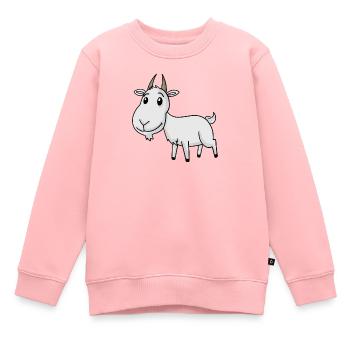 Ziege Niedlich - Kinder Premium Organic Sweatshirt - Rosa - Vorne - AI Model Kid Female (0cm)