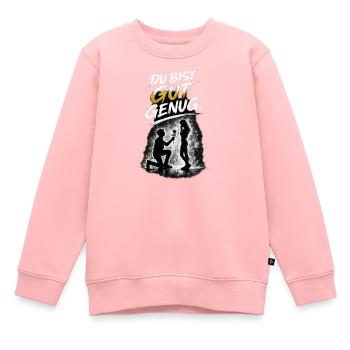 Du Bist Gut Genug Verlobung - Kinder Premium Organic Sweatshirt - Rosa - Vorne - AI Model Kid Female (0cm)