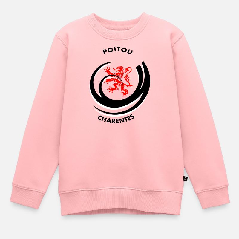 Emblème Poitou Charentes - Sweat Premium enfant bio - rose