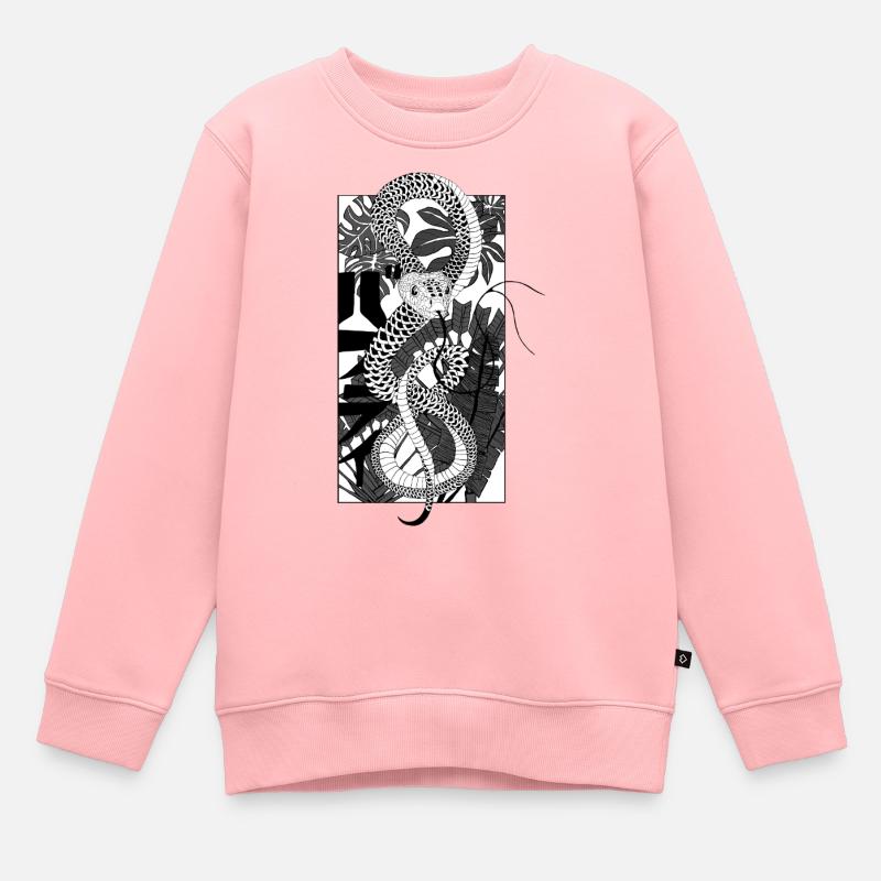 Serpent 2 - Sweat Premium enfant bio - rose