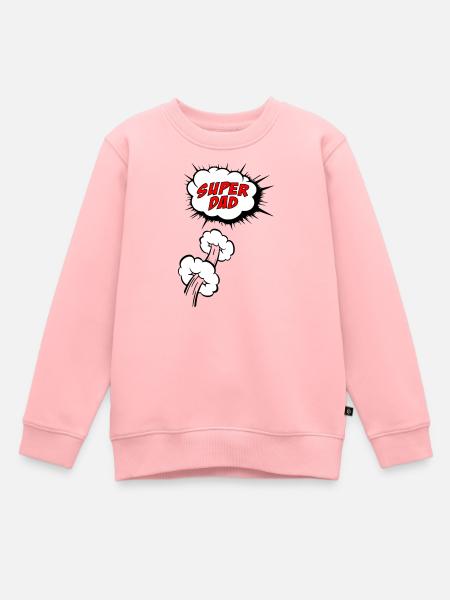 Super-Papa - Kinder Premium Organic Sweatshirt - Rosa