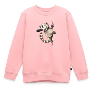 Lustiger Nasenbär Tiermotiv Tiercartoon Wildtier - Kinder Premium Organic Sweatshirt - Rosa - Vorne - AI Model Kid Female (0cm)