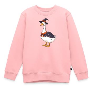 Gans - Kinder Premium Organic Sweatshirt - Rosa - Vorne - AI Model Kid Female (0cm)