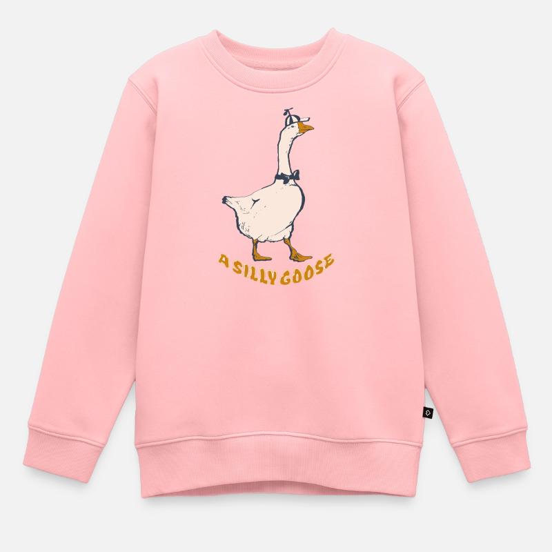 DIE DUMME GANS - Kinder Premium Organic Sweatshirt - Rosa