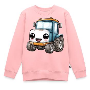 Kinder Traktor - Kinder Premium Organic Sweatshirt - Rosa - Vorne - AI Model Kid Female (0cm)