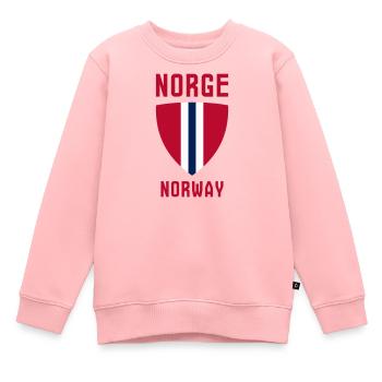 Norge – Norwegen - Kinder Premium Organic Sweatshirt - Rosa - Vorne - AI Model Kid Female (0cm)