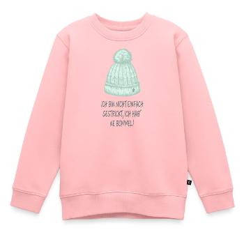 Ich hab’ ne Bommel – Lustiger Mützen-Spruch - Kinder Premium Organic Sweatshirt - Rosa - Vorne - AI Model Kid Female (0cm)