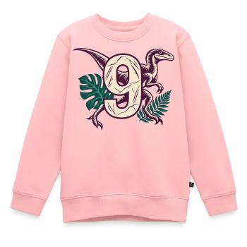 9. Geburtstag Dinosaurier-Shirt für Kinder - Kinder Premium Organic Sweatshirt - Rosa - Vorne - AI Model Kid Female (0cm)