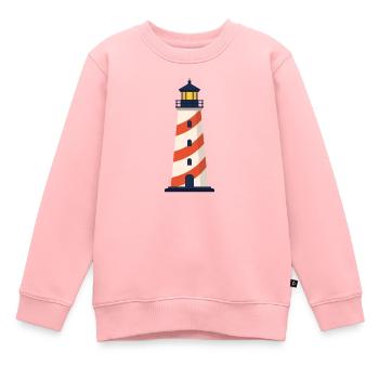 Icône de la ligne de phare Symbole vectoriel de balise côtière - Sweat Premium enfant bio - rose - Devant - AI Model Kid Female (0cm)