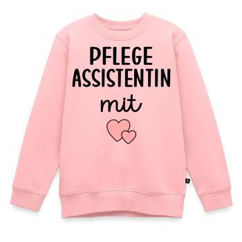 Pflegeassistentin Pflegefachassistenz - Kinder Premium Organic Sweatshirt - Rosa - Vorne - AI Model Kid Female (0cm)