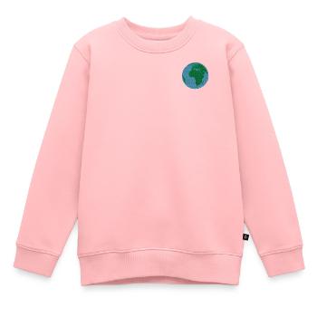 Die Erde bestickt - Kinder Premium Organic Sweatshirt - Rosa - Vorne - AI Model Kid Female (0cm)
