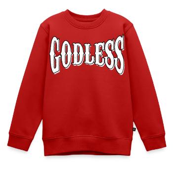 dieu dieu prie dieu prière dieu divinité chemise divine - Sweat Premium enfant bio - rouge - Devant - AI Model Kid Female (0cm)