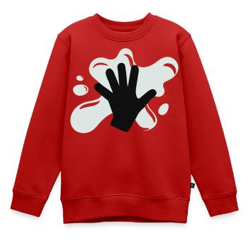 Klima Kleber Aktion - Kinder Premium Organic Sweatshirt - Rot - Vorne - AI Model Kid Female (0cm)