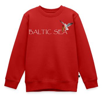 Ostsee Möwe die Eis klaut - Kinder Premium Organic Sweatshirt - Rot - Vorne - AI Model Kid Female (0cm)