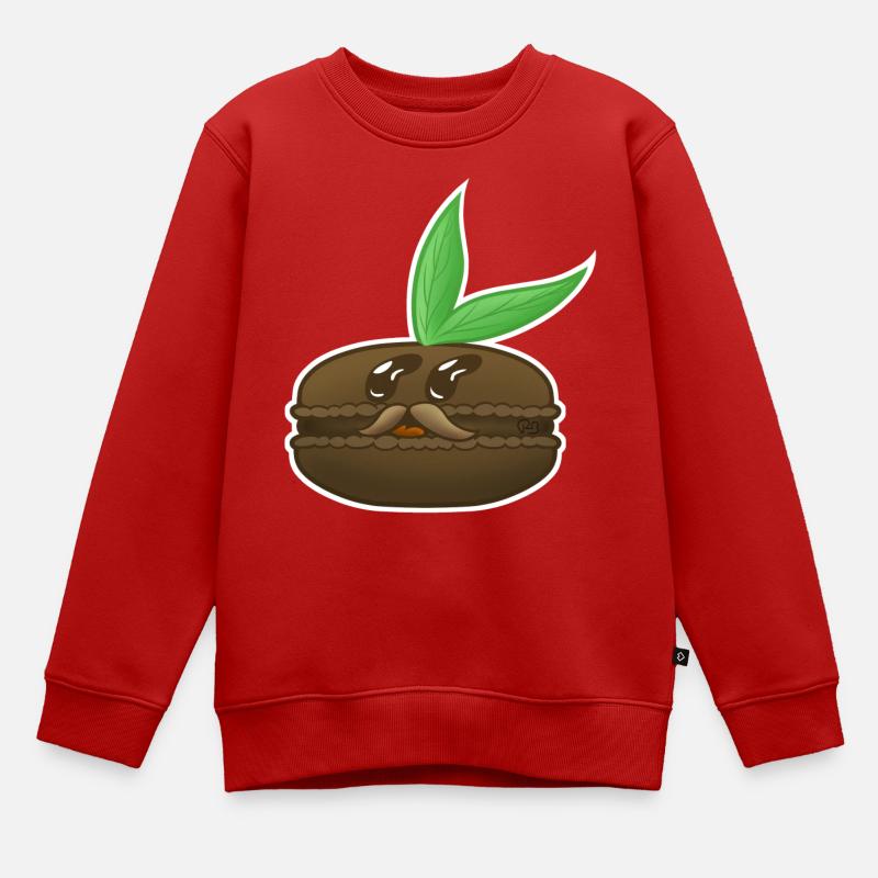 MacaronPousse ! - Sweat Premium enfant bio - rouge