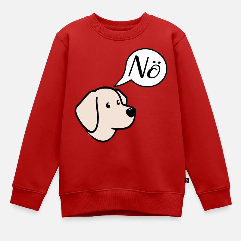 Pas de chiens - Sweat Premium enfant bio - rouge