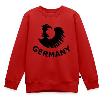 Deutschland Fans Design - Kinder Premium Organic Sweatshirt - Rot - Vorne - AI Model Kid Female (0cm)