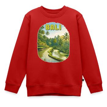 Bali - Sweat Premium enfant bio - rouge - Devant - AI Model Kid Female (0cm)
