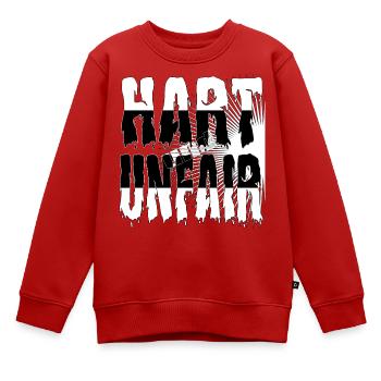 HART und UNFAIR - Kinder Premium Organic Sweatshirt - Rot - Vorne - AI Model Kid Female (0cm)