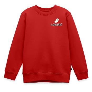 Laghost: Geist süßes Lächeln - Kinder Premium Organic Sweatshirt - Rot - Vorne - AI Model Kid Female (0cm)