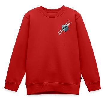 Flamme à piston - Sweat Premium enfant bio - rouge - Devant - AI Model Kid Female (0cm)