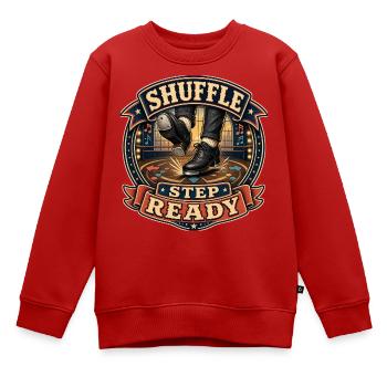 SHUFFLE STEP READY - Kinder Premium Organic Sweatshirt - Rot - Vorne - AI Model Kid Female (0cm)
