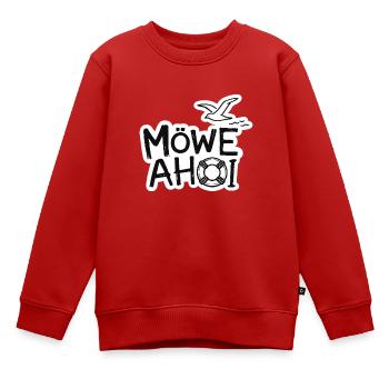 Möwe Ahoy Nautik Sticker - Kinder Premium Organic Sweatshirt - Rot - Vorne - AI Model Kid Female (0cm)