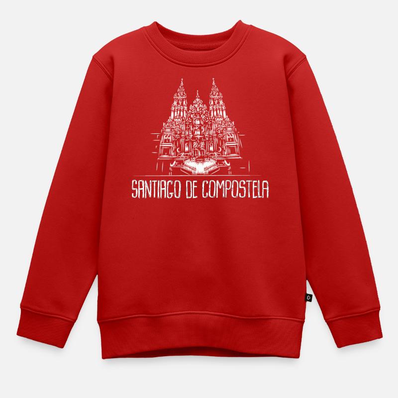 Saint Jacques de Compostelle Chemin de Saint-Jacques Camino - Sweat Premium enfant bio - rouge