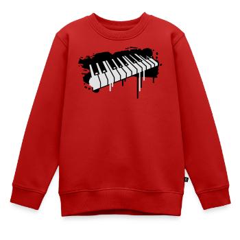 Un graffiti clavier - Sweat Premium enfant bio - rouge - Devant - AI Model Kid Female (0cm)