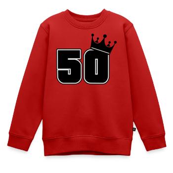 50 - Kids Premium Organic Sweatshirt - red - Front - AI Model Kid Female (0cm)