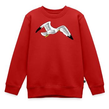 fliegende moewe urlaub fliegen - Kinder Premium Organic Sweatshirt - Rot - Vorne - AI Model Kid Female (0cm)