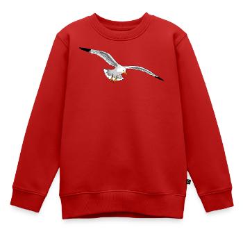 fliegende moewe urlaub fliegen - Kinder Premium Organic Sweatshirt - Rot - Vorne - AI Model Kid Female (0cm)