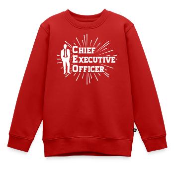 PDG - Chief Executive Officer - Sweat Premium enfant bio - rouge - Devant - AI Model Kid Female (0cm)