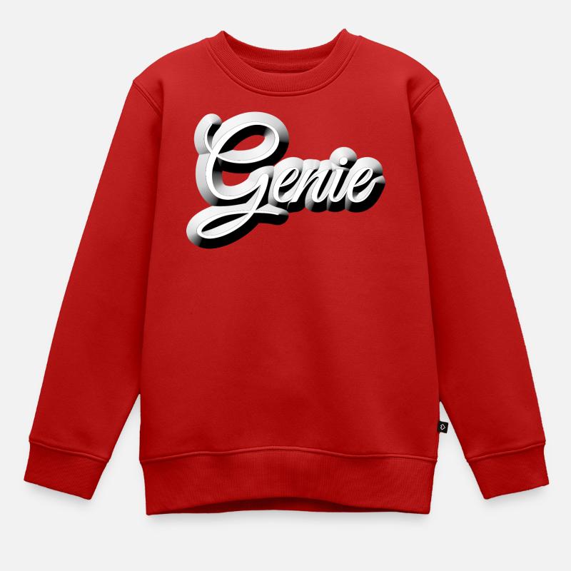 Nerd - GENIUS - Sweat Premium enfant bio - rouge