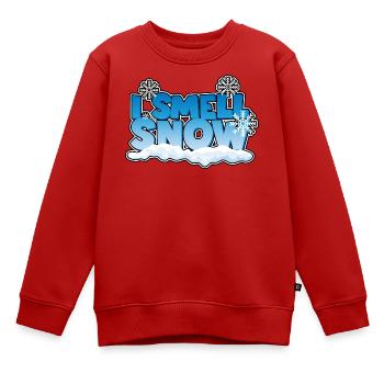 Ich rieche Schnee - Kinder Premium Organic Sweatshirt - Rot - Vorne - AI Model Kid Female (0cm)