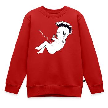 Les punks ne sont pas morts - Sweat Premium enfant bio - rouge - Devant - AI Model Kid Female (0cm)