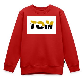 Tom - Kinder Premium Organic Sweatshirt - Rot - Vorne - AI Model Kid Female (0cm)