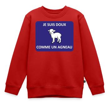 Sanft wie ein Lamm - Kinder Premium Organic Sweatshirt - Rot - Vorne - AI Model Kid Female (0cm)