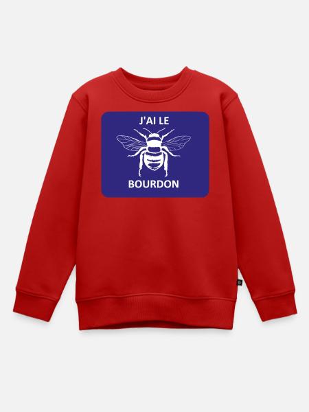 Ich habe die Hummel - Kinder Premium Organic Sweatshirt - Rot
