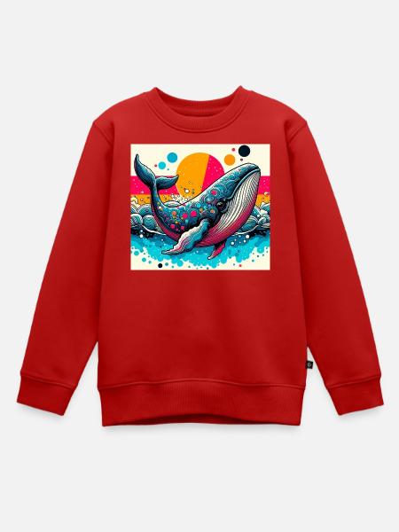 Wal - Kinder Premium Organic Sweatshirt - Rot