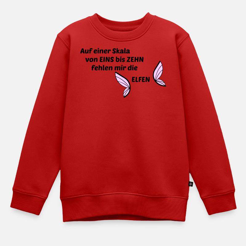 Lutins - Sweat Premium enfant bio - rouge