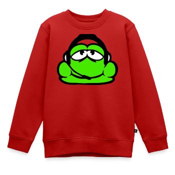 Frosch Gamer Headset Nerd zocken Kopfhörer Spielen - Kinder Premium Organic Sweatshirt - Rot - Vorne - AI Model Kid Female (0cm)