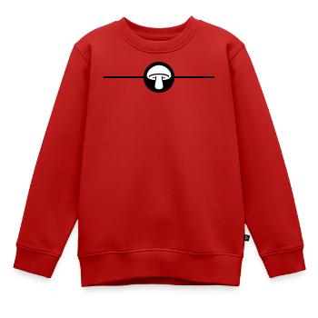 Pilz Fliegenpilz Symbol - Kinder Premium Organic Sweatshirt - Rot - Vorne - AI Model Kid Female (0cm)
