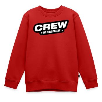 Crew Mitglied - Kinder Premium Organic Sweatshirt - Rot - Vorne - AI Model Kid Female (0cm)