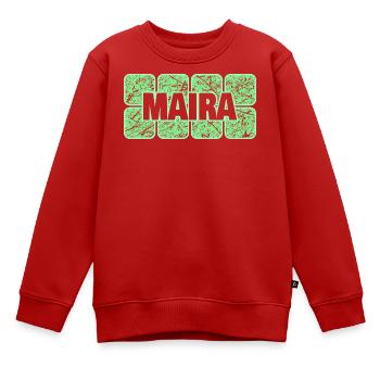 Maira als Vorname - Kinder Premium Organic Sweatshirt - Rot - Vorne - AI Model Kid Female (0cm)