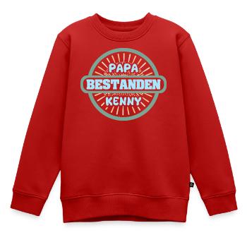 Kenny comme prénom - Sweat Premium enfant bio - rouge - Devant - AI Model Kid Female (0cm)
