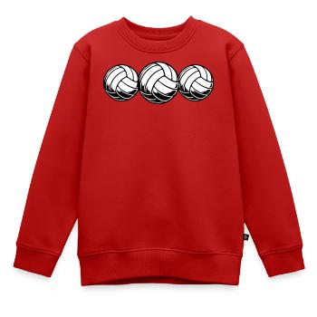 Équipe de volley-ball - Sweat Premium enfant bio - rouge - Devant - AI Model Kid Female (0cm)