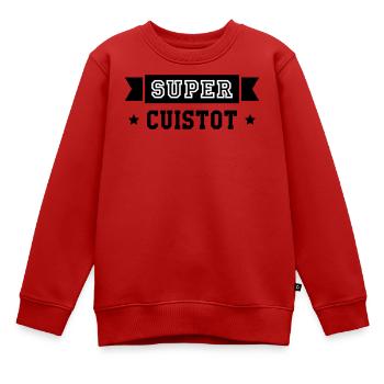 Super Chef - Kitchen - Cook - Kids Premium Organic Sweatshirt - red - Front - AI Model Kid Female (0cm)